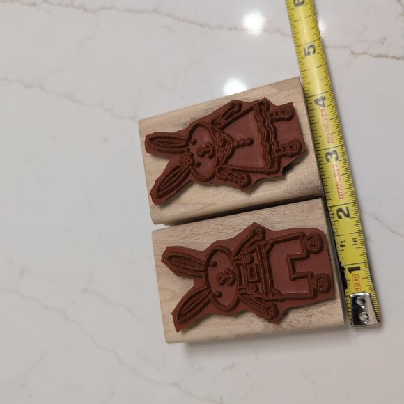 Easter/Spring Bunny Wooden Card Making Stamps 2004 Stampin Up - Picture 5 of 5